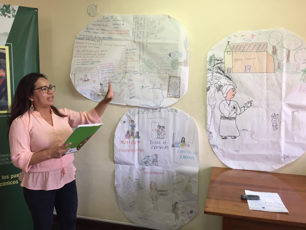 El encuentro se articuló mediante la metodología de ver, discernir y actuar para dar respuestas a las características de la Iglesia que las mujeres amazónicas desean construir. Foto: CAAAP