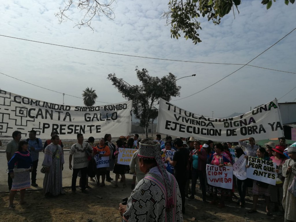 Comuneros de Cantagallo, iniciando su jornada de lucha