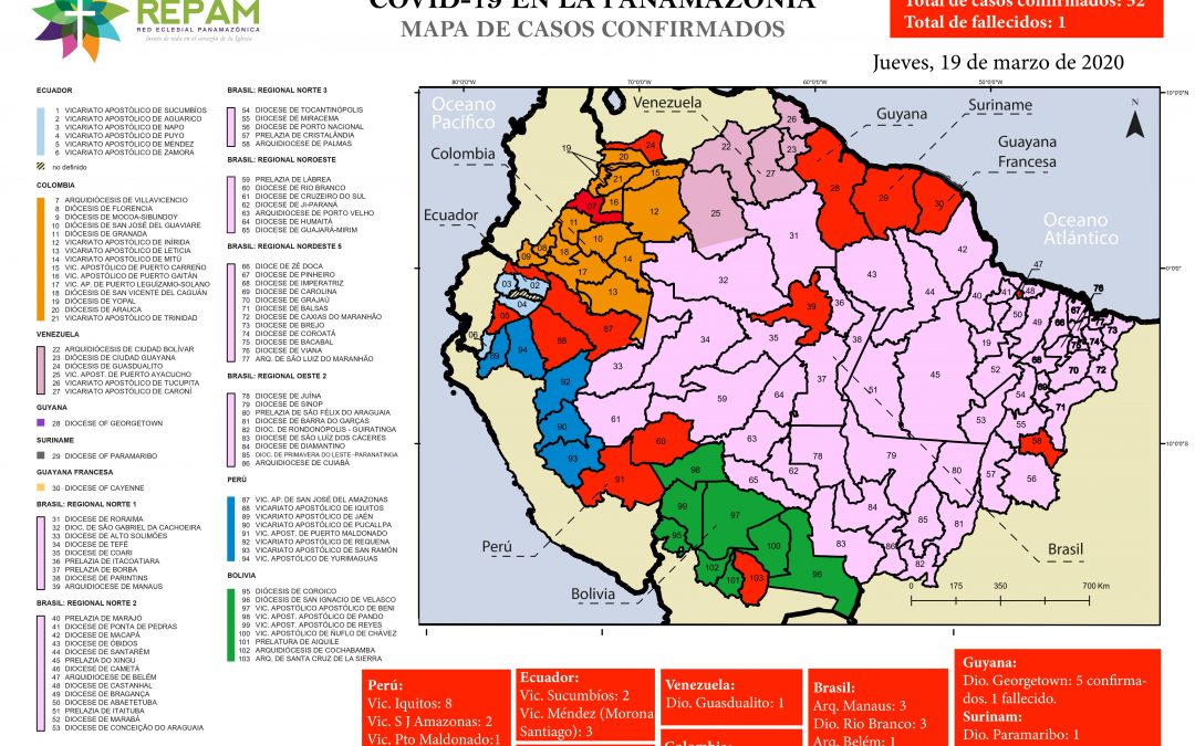 Coronavirus en la Panamazonía: Ya hay 52 casos confirmados según REPAM