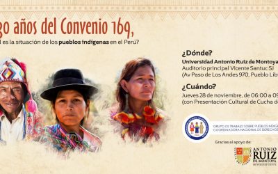 Presentarán informe sobre situación de los derechos de los pueblos indígenas peruanos tras 30 años de la aprobación del Convenio 169 de la OIT