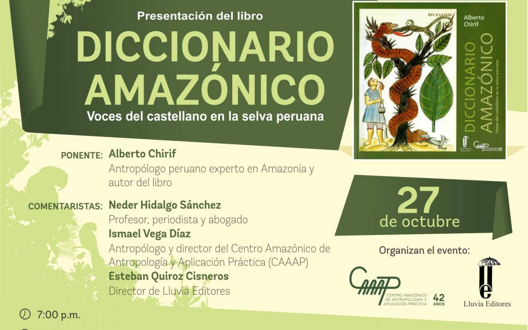 Tarapoto: Presentarán Diccionario Amazónico del antropólogo Alberto Chirif