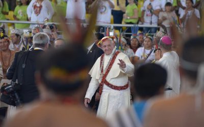 Defensa del territorio indígena y trata de personas, en la primera presentación del Papa Francisco en Perú