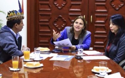 Ministra Pérez Tello tuvo reunión con comunidades indígenas amazónicas