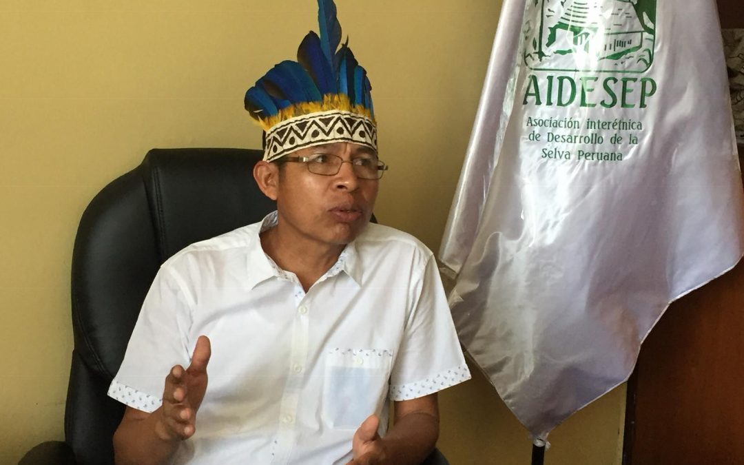“Los pueblos indígenas siempre vamos a aportar porque somos parte del Perú”. Richard Rubio, vicepresidente de AIDESEP