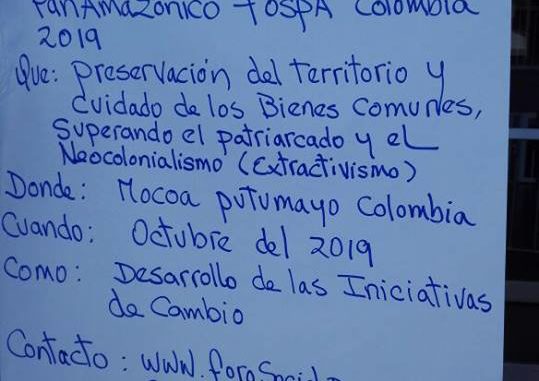 Foro Panamazónico convocó al mundo al IX Encuentro en Mocoa, Colombia