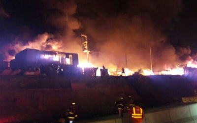 Incendio en comunidad de Cantagallo deja a más de 500 familias damnificadas