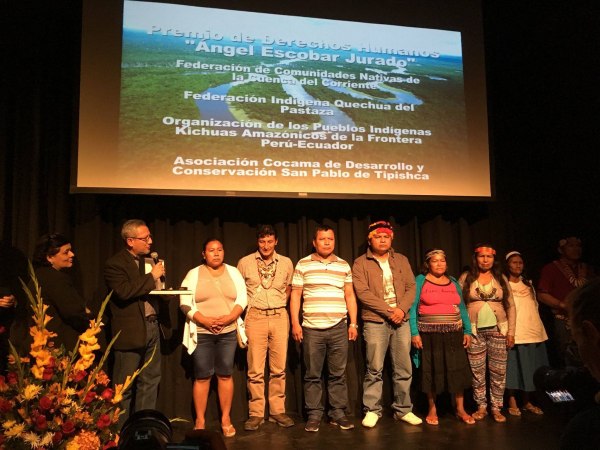 Cuatro Federaciones de Pueblos Indígenas recibieron el Premio Anual de Derechos Humanos 2017