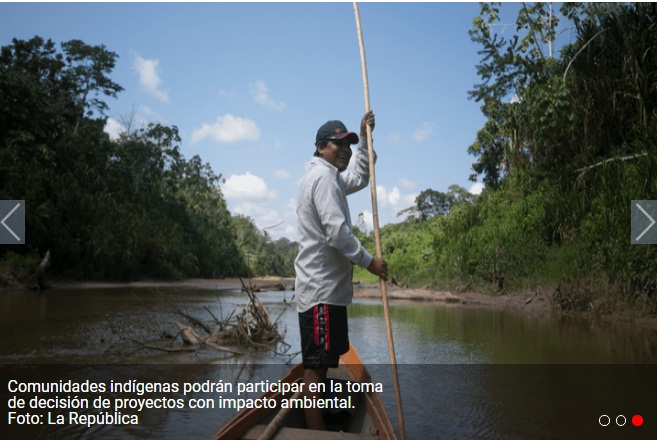 Pueblos indígenas podrán participar en la toma de decisión de proyectos con impacto ambiental