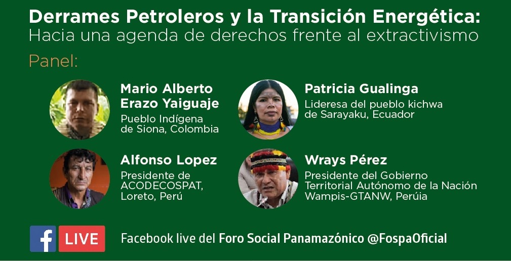 Derrames petroleros en la Amazonía y transición energética serán discutidos en webinar regional
