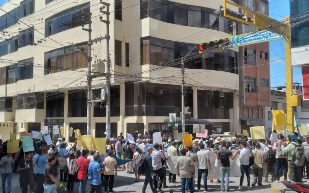 Marcha en Jaén contra la minería: Ronderos y población exigen cancelación de concesiones