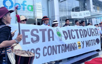 Plataforma de personas afectadas por metales tóxicos se manifiesta frente a la OEFA por la defensa de su derechos
